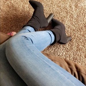 Black sock boots
